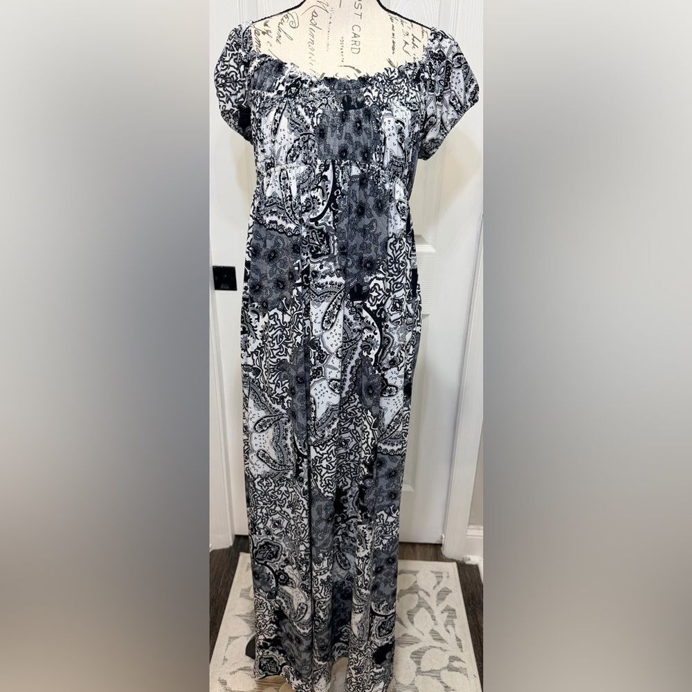 AGB Monochrome Paisley Dress